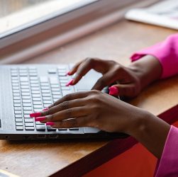 Laptop, typing, working — Exploring MT4 for Android Tools for Fast and Secure Forex Market Management